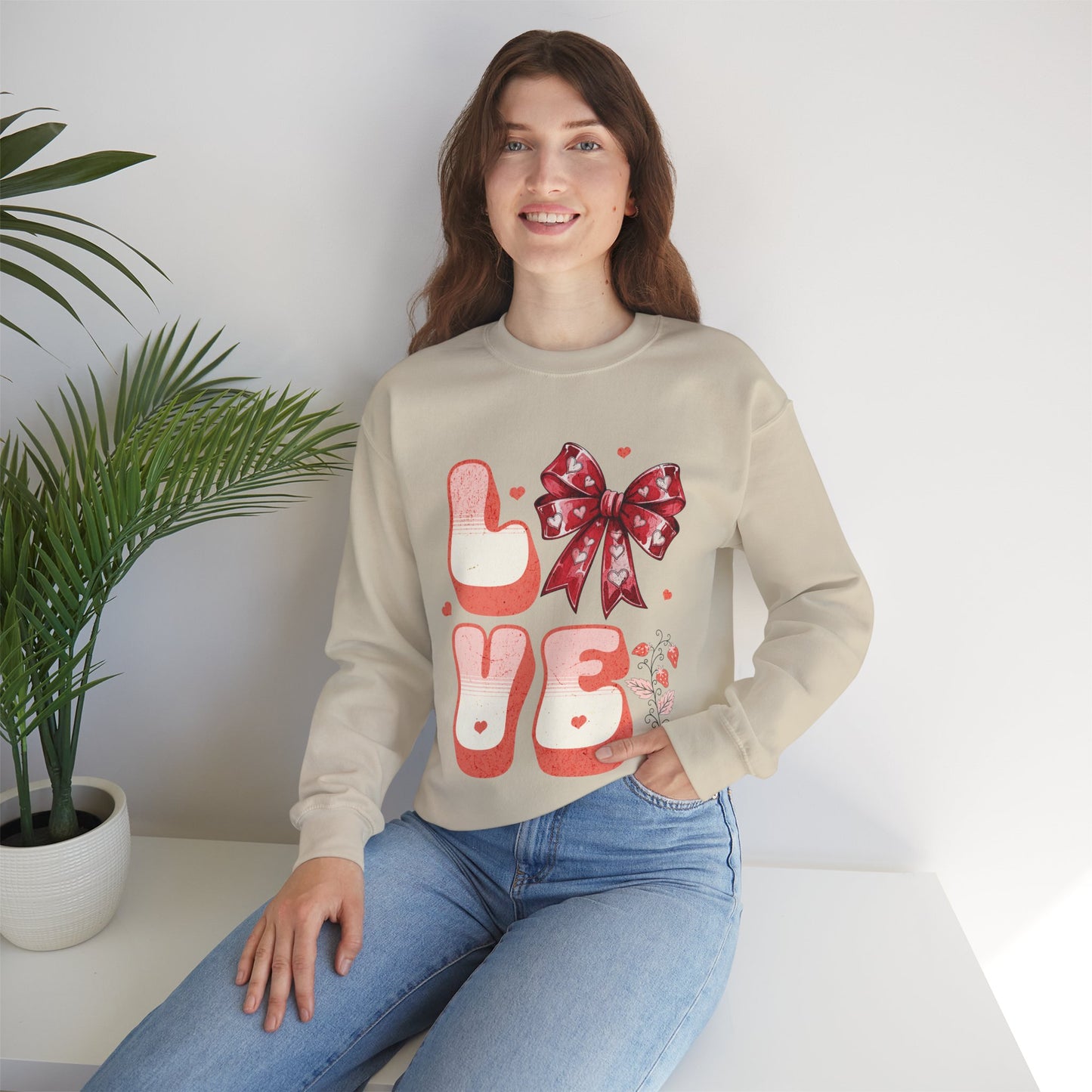 LOVE Coquette Unisex Heavy Gildan Blend™ Crewneck Sweatshirt.