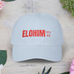 Classic Embroidery Dad Cap with 'ELOHIM, GENESIS 1:1' - Faith-Based Hat, Casual Wear, Gift for Dad, Christian Accessory, Summer Fashion
