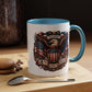 4th of July Eagle Coffee Mug — Patriotic American Flag Accent Mug (11/15oz)