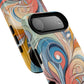 Personalized Sunset Garden Whirl Tough iPhone Magnetic Case for iPhone, Artistic Phone Cover, Durable Protection, Gifts for Her, Unique Style