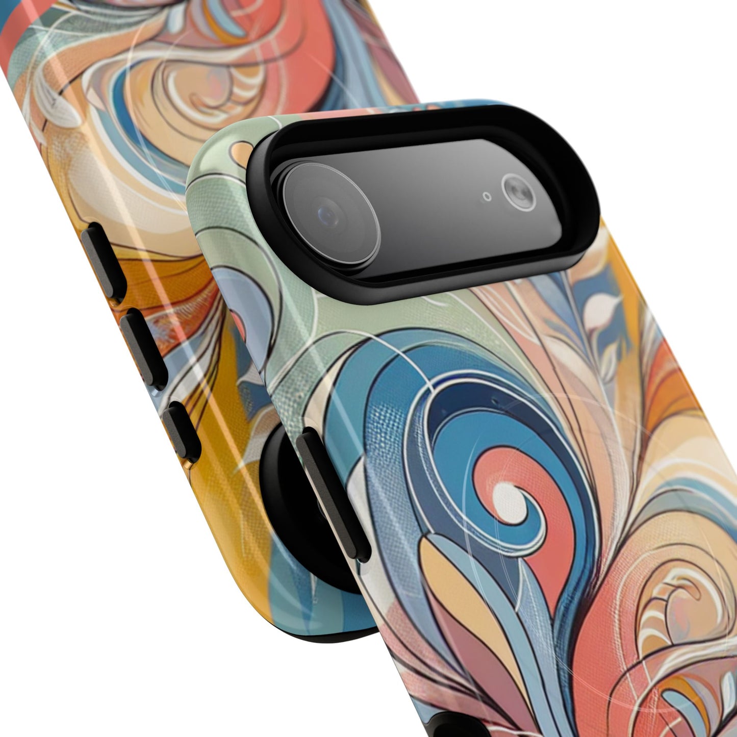 Personalized Sunset Garden Whirl Tough iPhone Magnetic Case for iPhone, Artistic Phone Cover, Durable Protection, Gifts for Her, Unique Style