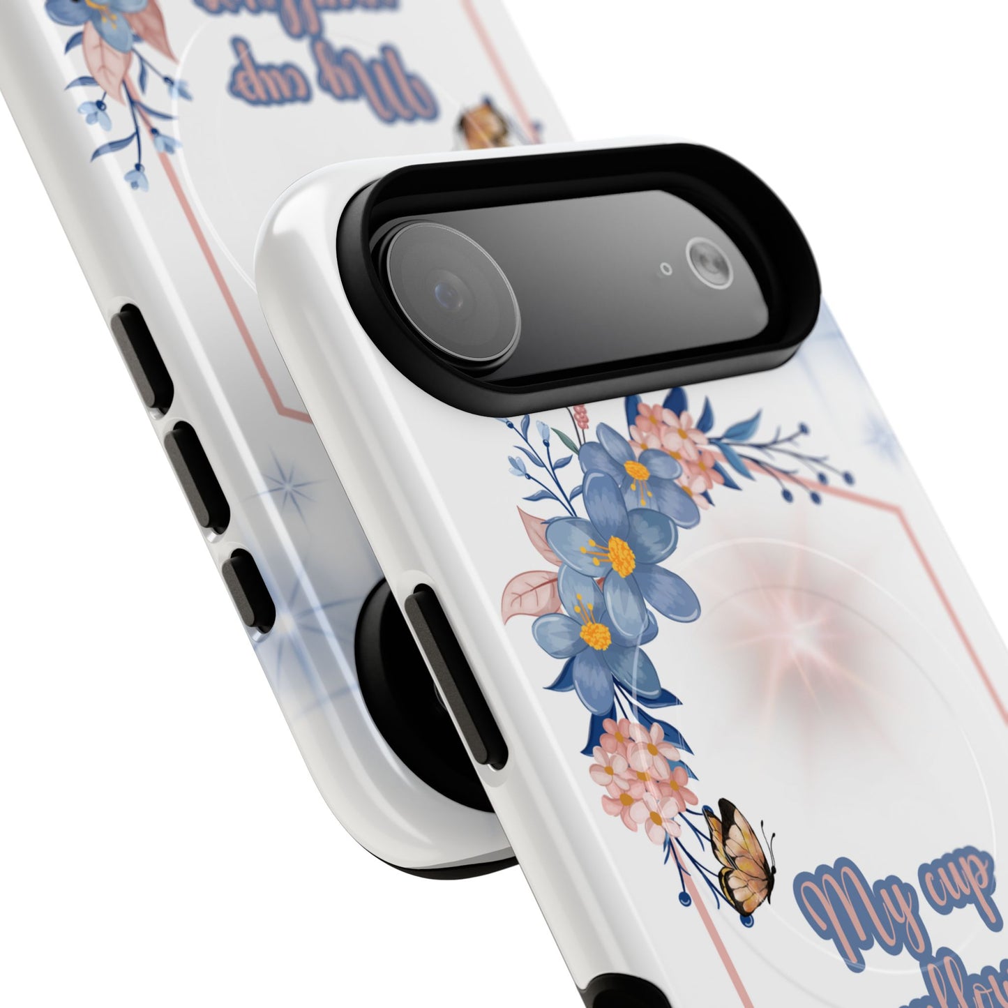 My Cup Overflows Psalm 23:5 | Inspirational Gift, Tough iPhone Magnetic Case | Scripture, Bible Verse, MagSafe® iPhone® Tough Case, iPhone 14, iPhone 15, iPhone 16, Pro, Pro Max, Plus