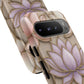 Personalized Lotus Floral Stained Glass Effect Tough Phone Case
