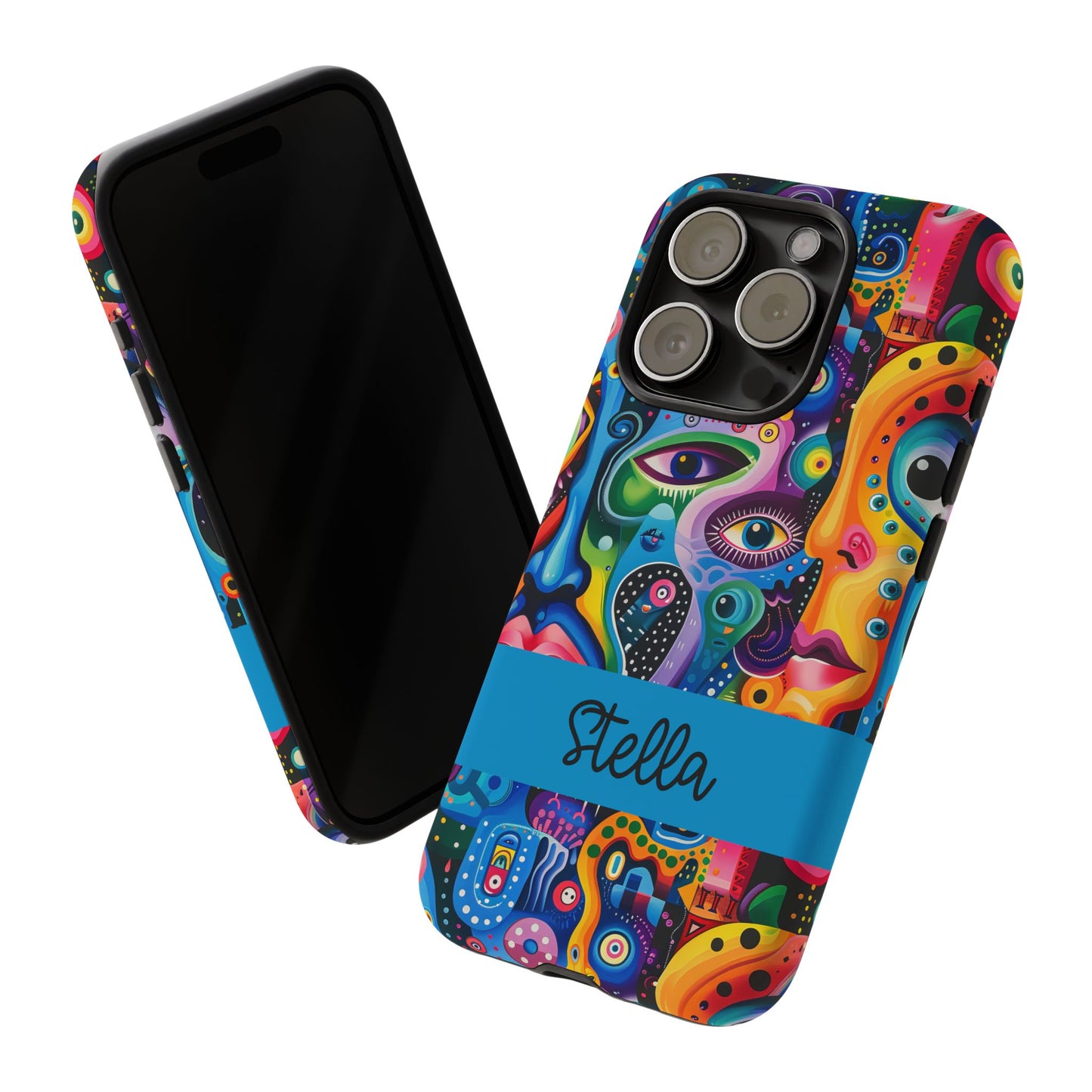 Psychedelic Visions Vibrant Samsung, iPhone and Google Pixel Phone Cases - Colorful Artistic Design