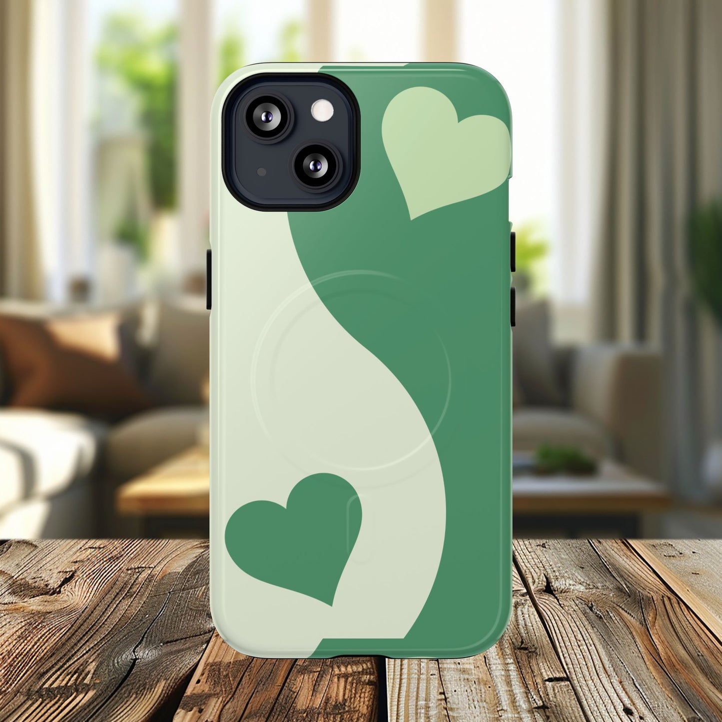 Tough Magnetic iPhone Case with Heart Design, Perfect for Gifts, Valentine's Day, Everyday Use, Stylish Protection, IPhone Cover