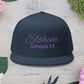 Purple 'ELOHIM, GENESIS 1:1'  Embroidered 5 Panel Trucker Cap | Casual Style Hat, Adjustable, Unisex, Perfect Gift for Outdoors, Festivals, Daily Wear