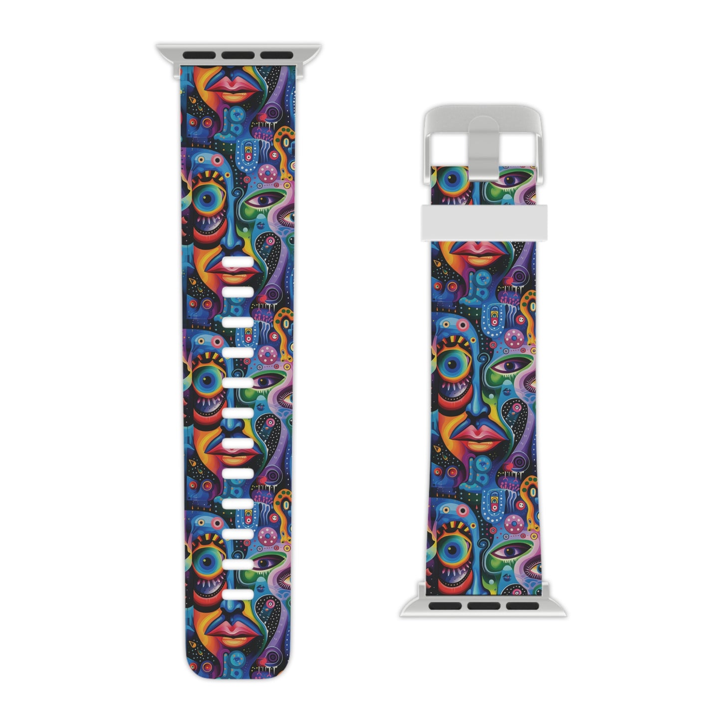 Psychedelic Visions Vibrant Artistic Apple Watch Band - Fun Colorful Design