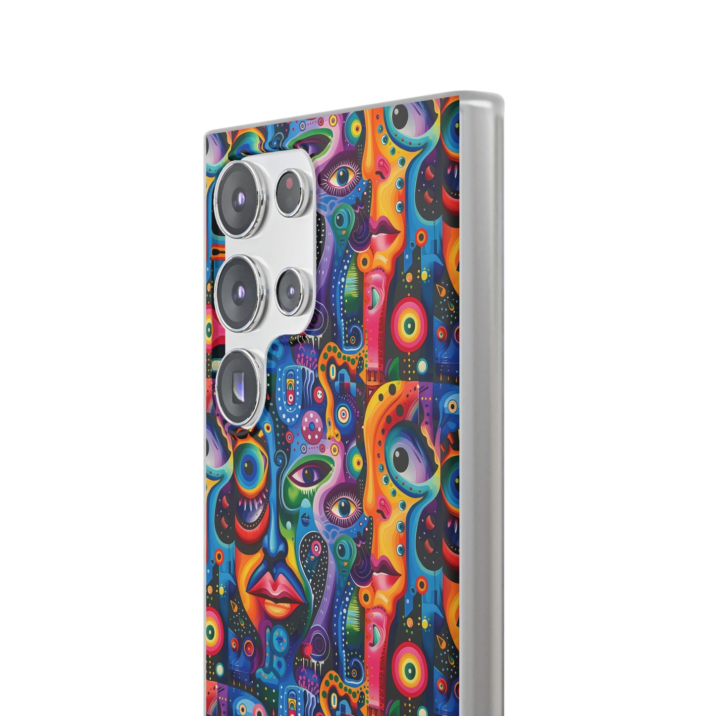 Psychedelic Visions Flexi iPhone and Samsung Case - Colorful Abstract Design.