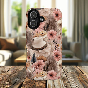 Western Boho Tough iPhone Magnetic Case - Bohemian Style, Durable Protection, Unique Gift, Trendy Accessory, iPhone Cover