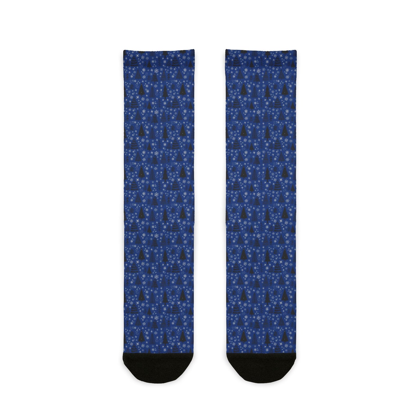 Winter Wonderland Navy Sublimation Crew Socks