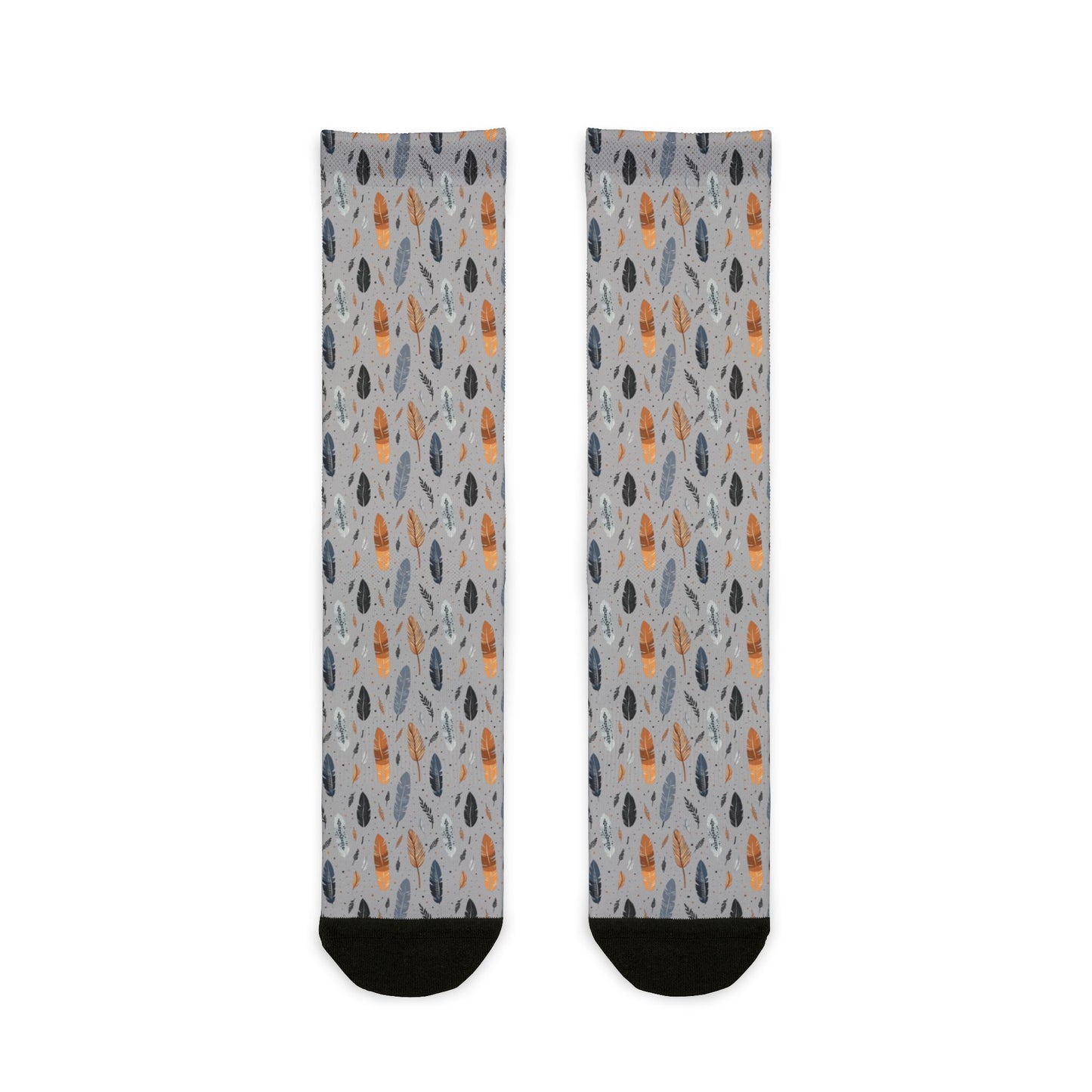 Whispering Fathers Grey Sublimation Crew Socks