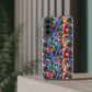 Psychedelic Visions Flexi iPhone and Samsung Case - Colorful Abstract Design.