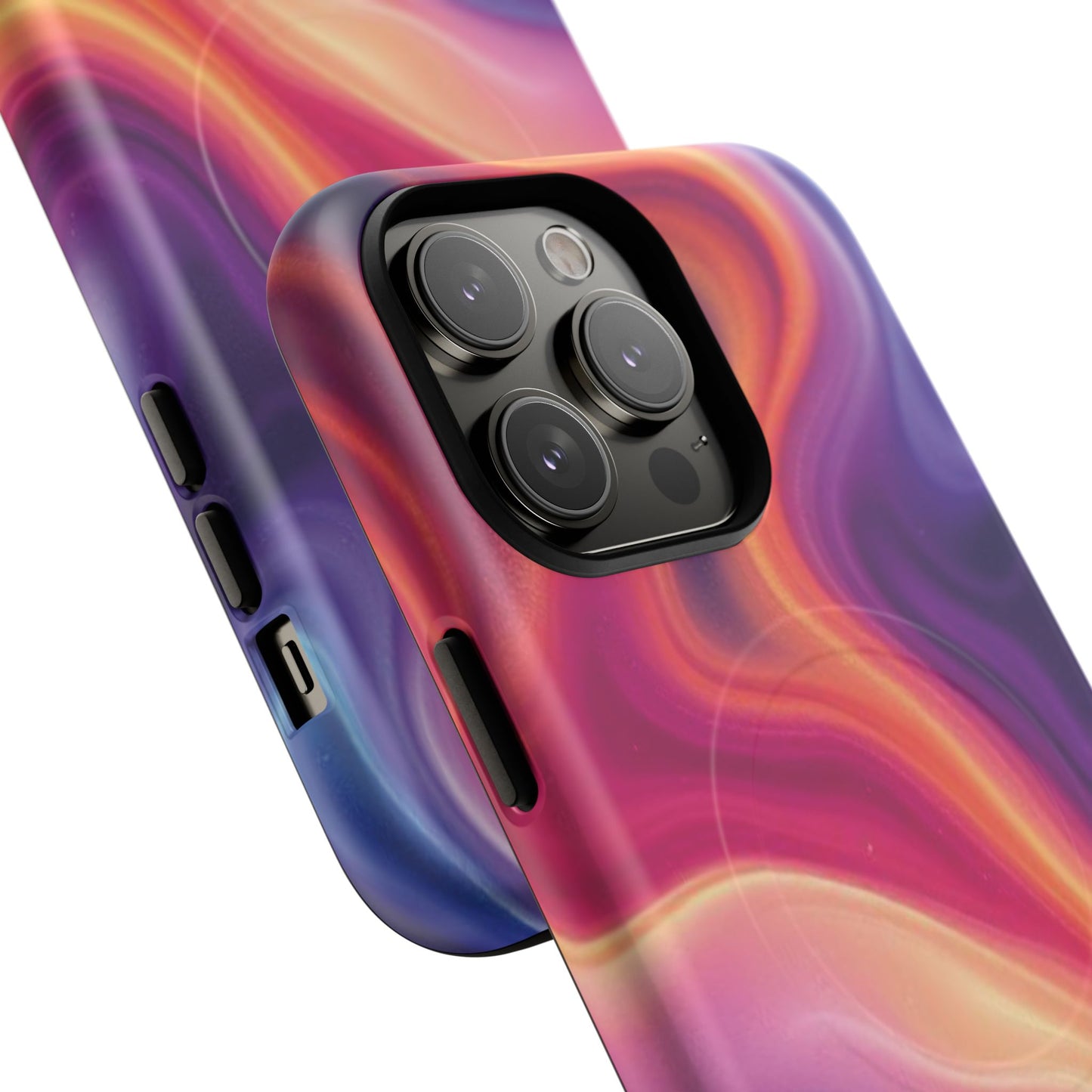 Cosmic Lava Flow Colorful Abstract iPhone Case , Tough Magnetic Protection, Stylish Accessories, Gift for Tech iPhone Lovers, Vibrant Mobile Covers