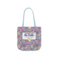Personalized Purple Doodle Daydream Composition Book Inspired Canvas Tote Bag with Colorful Straps, Cute School Bag, Eco-Friendly Tote, Back to School Shopping Bag, Teacher Gift Idea