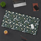 Daisy Delight Floral Desk Mat - Elegant Botanical Design for Home Office Decor.