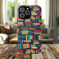 Colorful Book-Themed Phone Case, Literary Gift, Tough Magnetic Case, Book Lover’s Accessory, Phone Protection, Reading Enthusiast