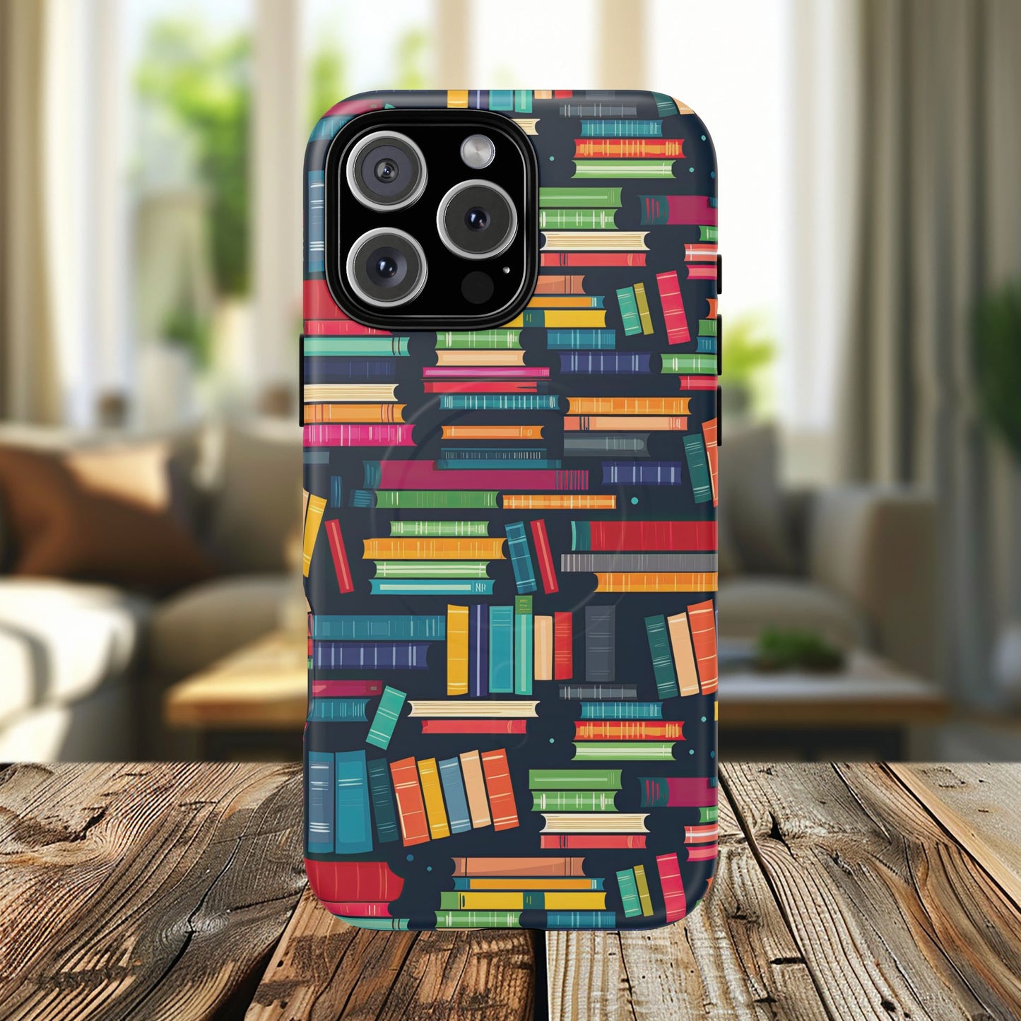 Colorful Book-Themed Phone Case, Literary Gift, Tough Magnetic Case, Book Lover’s Accessory, Phone Protection, Reading Enthusiast