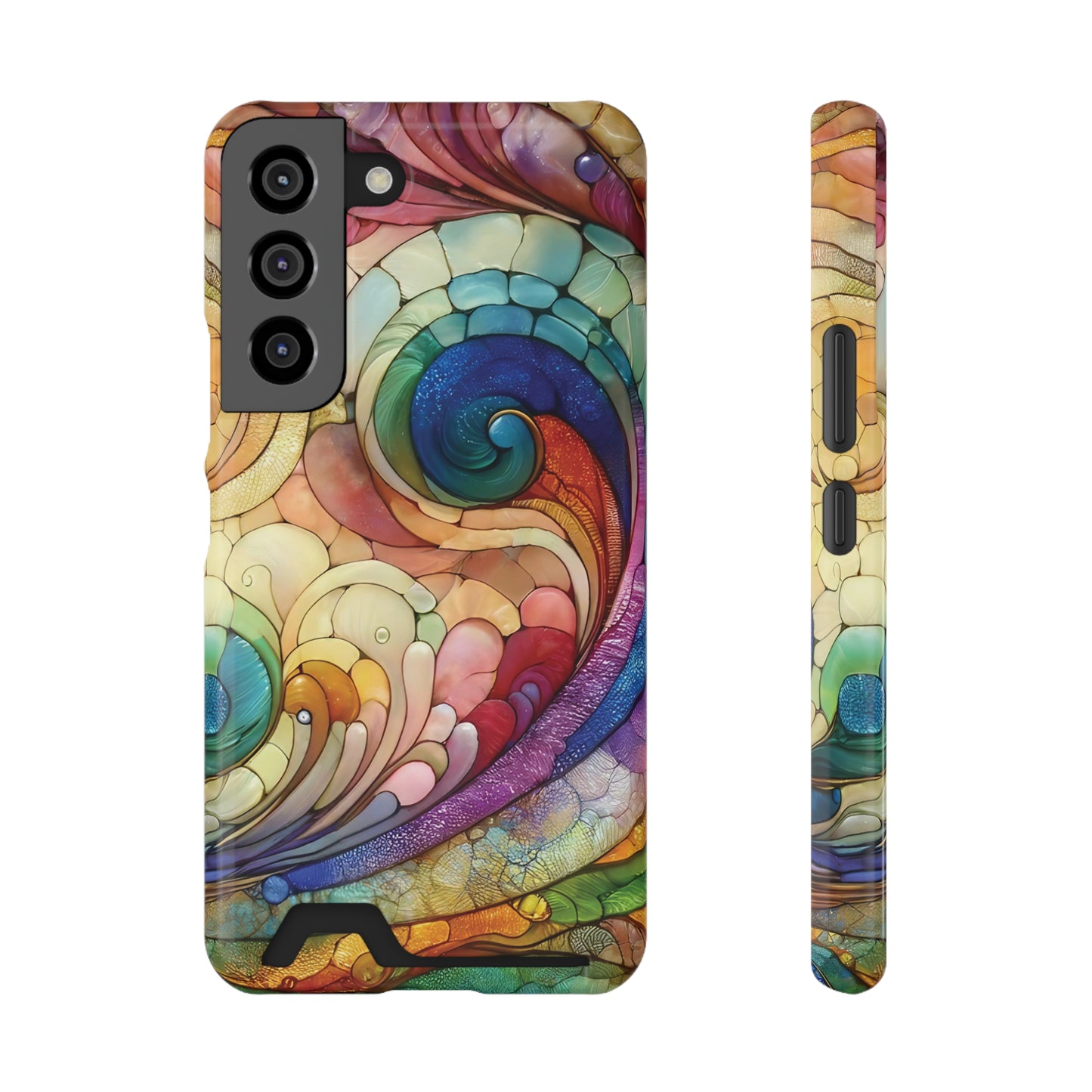 Spiral Spectrum iPhone and Samsung Case Card Holder