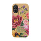 Floral Bible Verse Phone Case with Card Holder — "Let Your Light Shine" (Matthew 5:16)