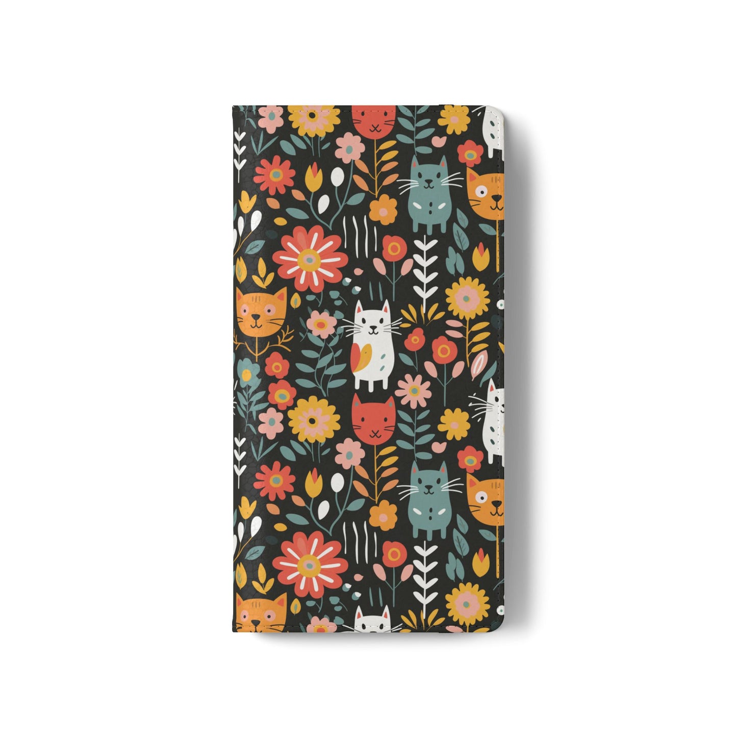 Whimsical Feline Garden iPhone and Samsung Flip Cases