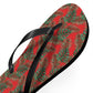 Red Tropical Bliss Flip Flops