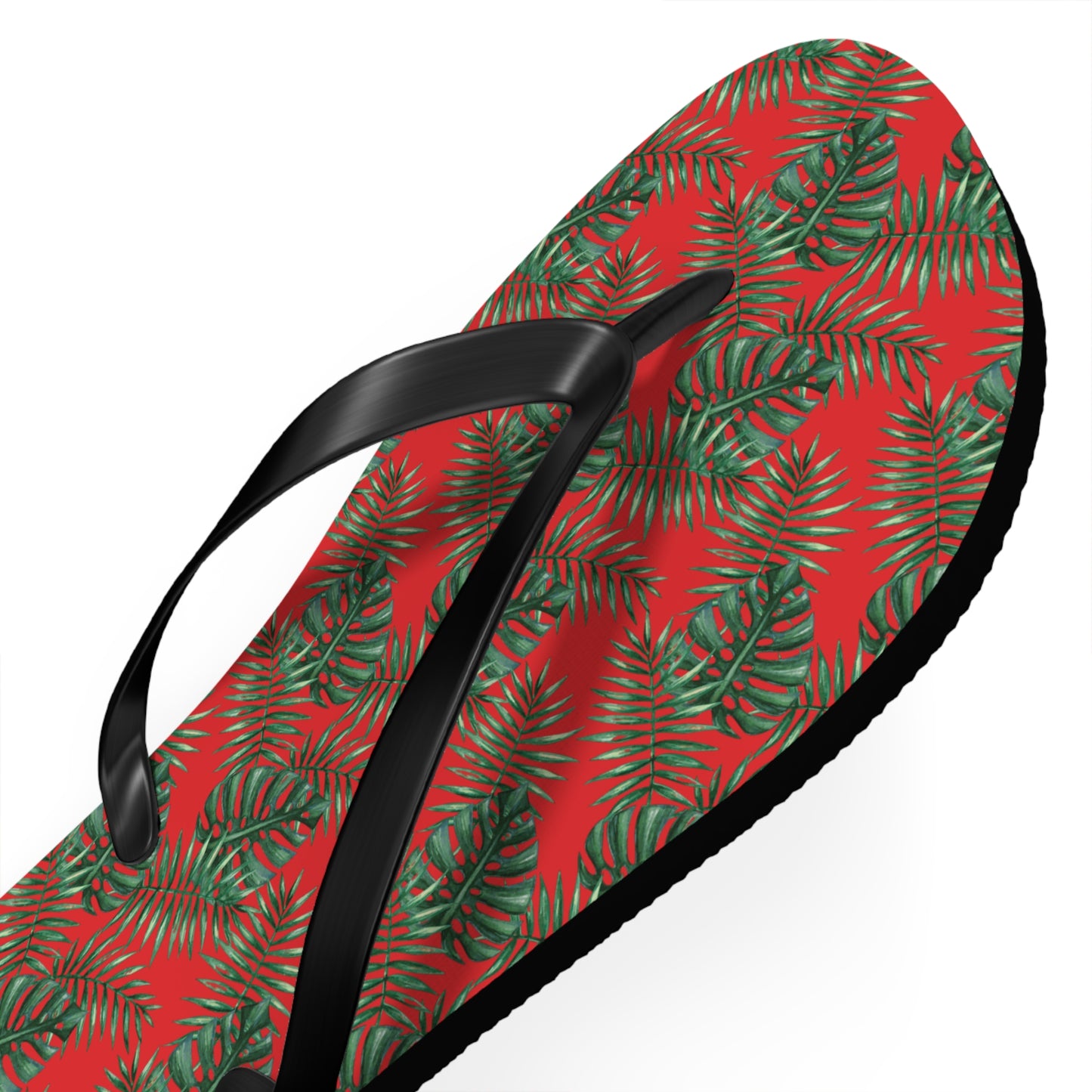 Red Tropical Bliss Flip Flops