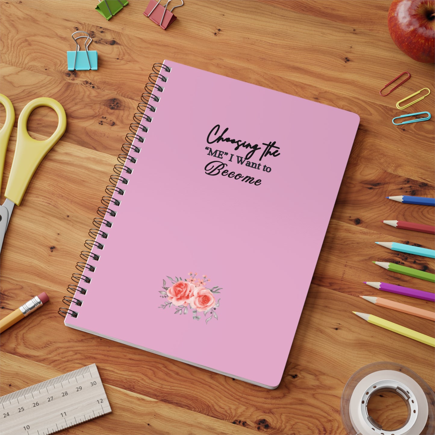 Floral Motivational Notebook, Self-Improvement Journal, Inspirational Diary, Positive Affirmations, Goal Planning