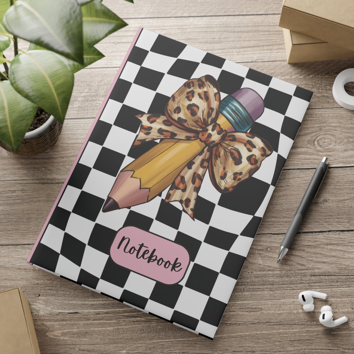 Wild Style Checkered A Hardcover Notebook (PY)