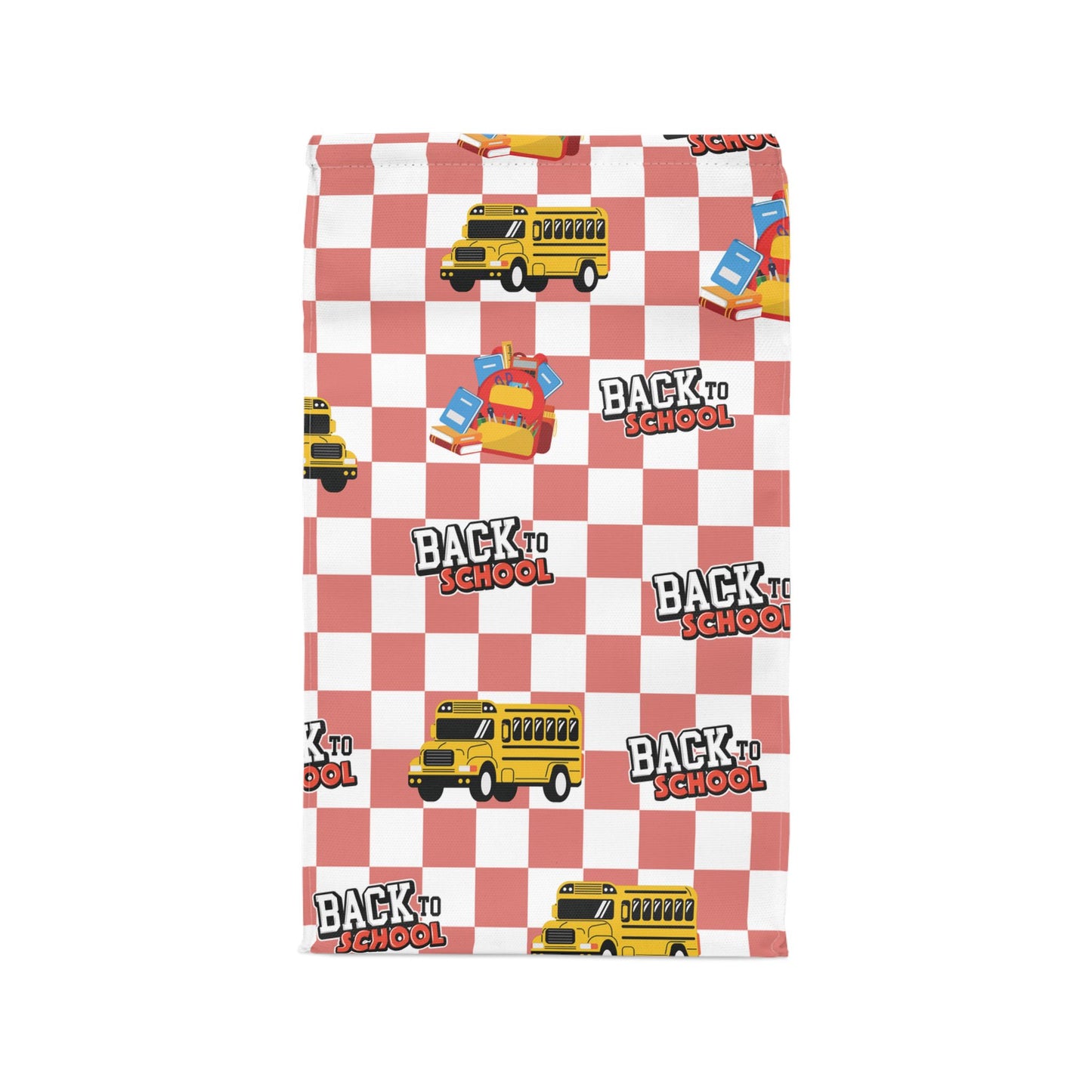 Custom Red SchoolYard Chic Composition Book Inspired Stylish Polyester Lunch Box for Kids - Perfect for School, Picnics, or Snacks | Personalized ABC Design, Back to School, Family [...]