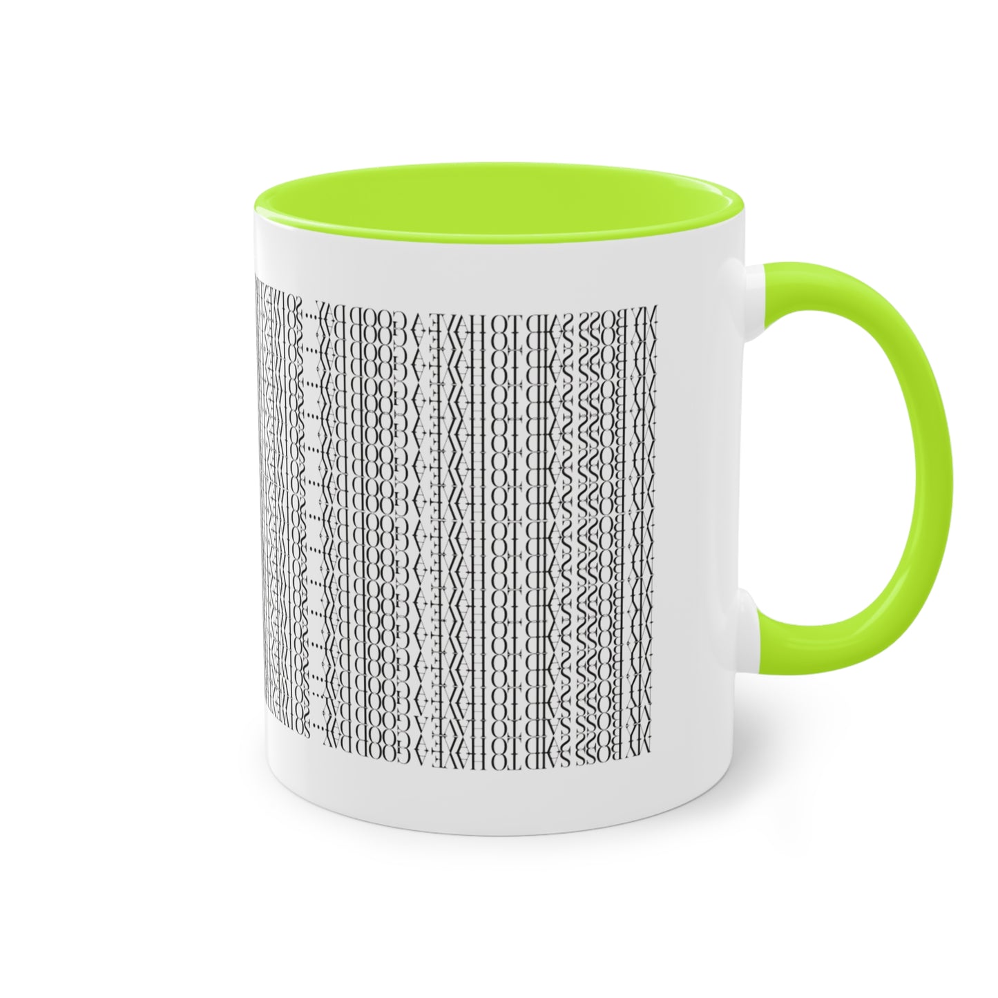 Two Tone Funny Hidden Message Mug - “My Boss said to have a good day… so I went home.”- Viral Optical Illusion Mug - Secret Sarcastic Work Message - Dishwasher Safe, Unique Gifts for Coffee Lovers, Home & Office Decor, Holiday Present.