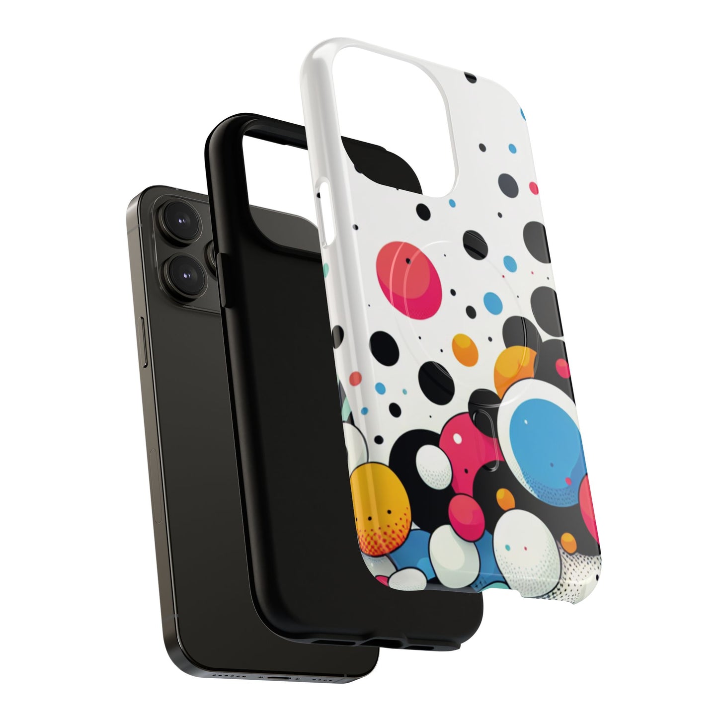 Vibrant Bubble Bloom Galaxy Magnetic iPhone Cases, Artistic Protection for Your Device, Gift for Tech Lovers, Colorful Designs, Unique iPhone Accessories