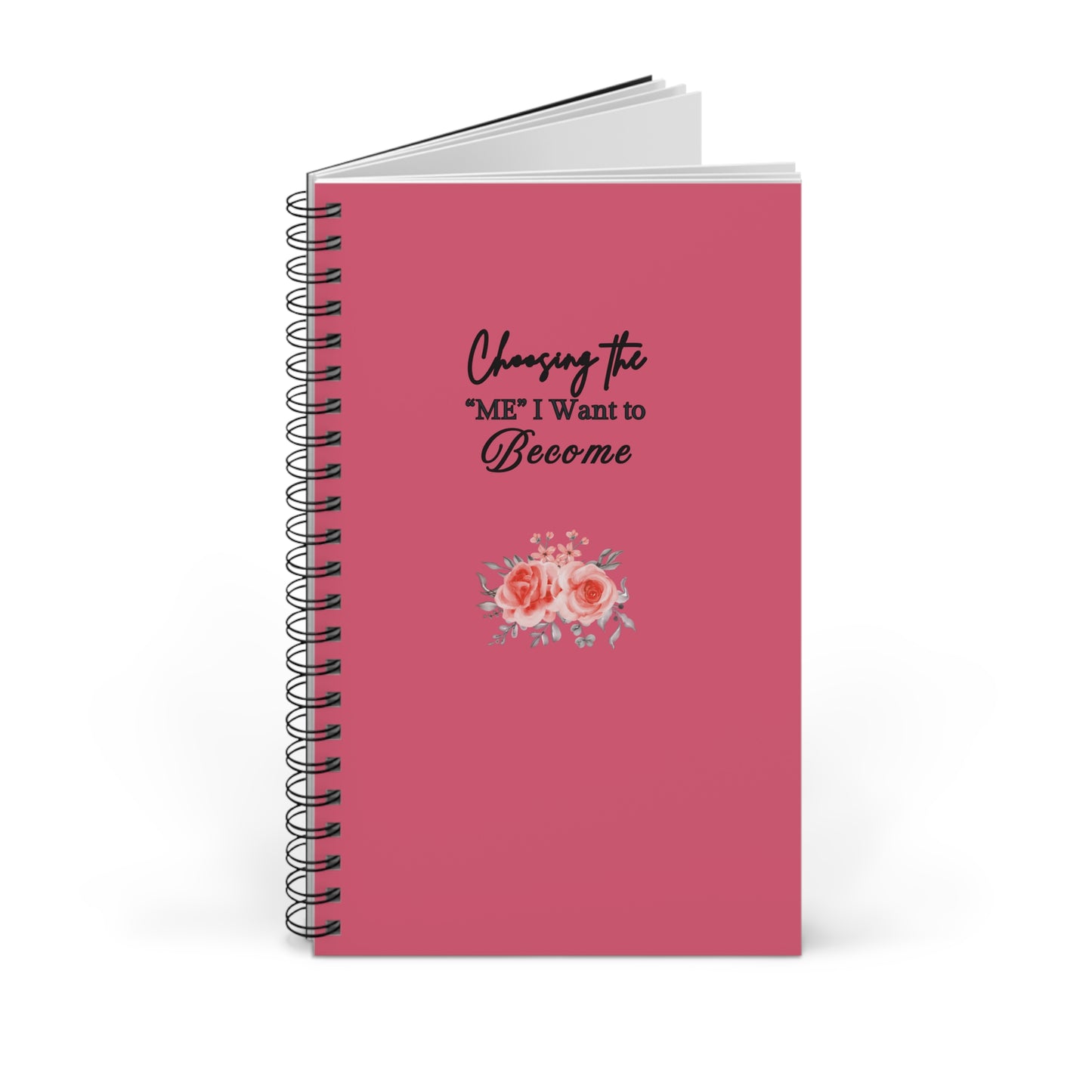 Empowering Spiral Journal '' Choosing the ME I want to Become'' for Self-Discovery, Inspirational Notebook, Personal Growth Journal, Gift for Women, Motivational Diary