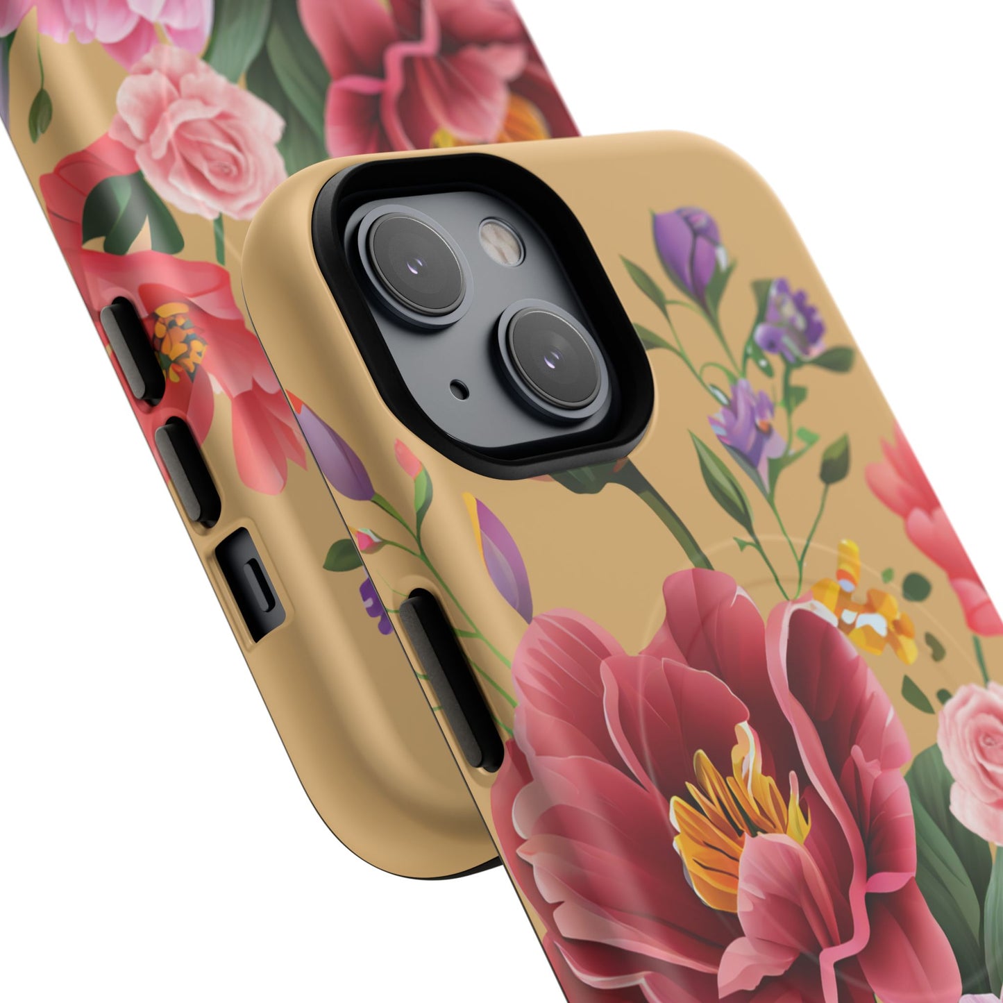 Sunset Botanica Tough iPhone Magnetic Case, Gifts for Her, MagSafe® iPhone® Tough Case, iPhone 13, 14, iPhone 15, iPhone 16, 17, Pro, Pro Max, Plus.