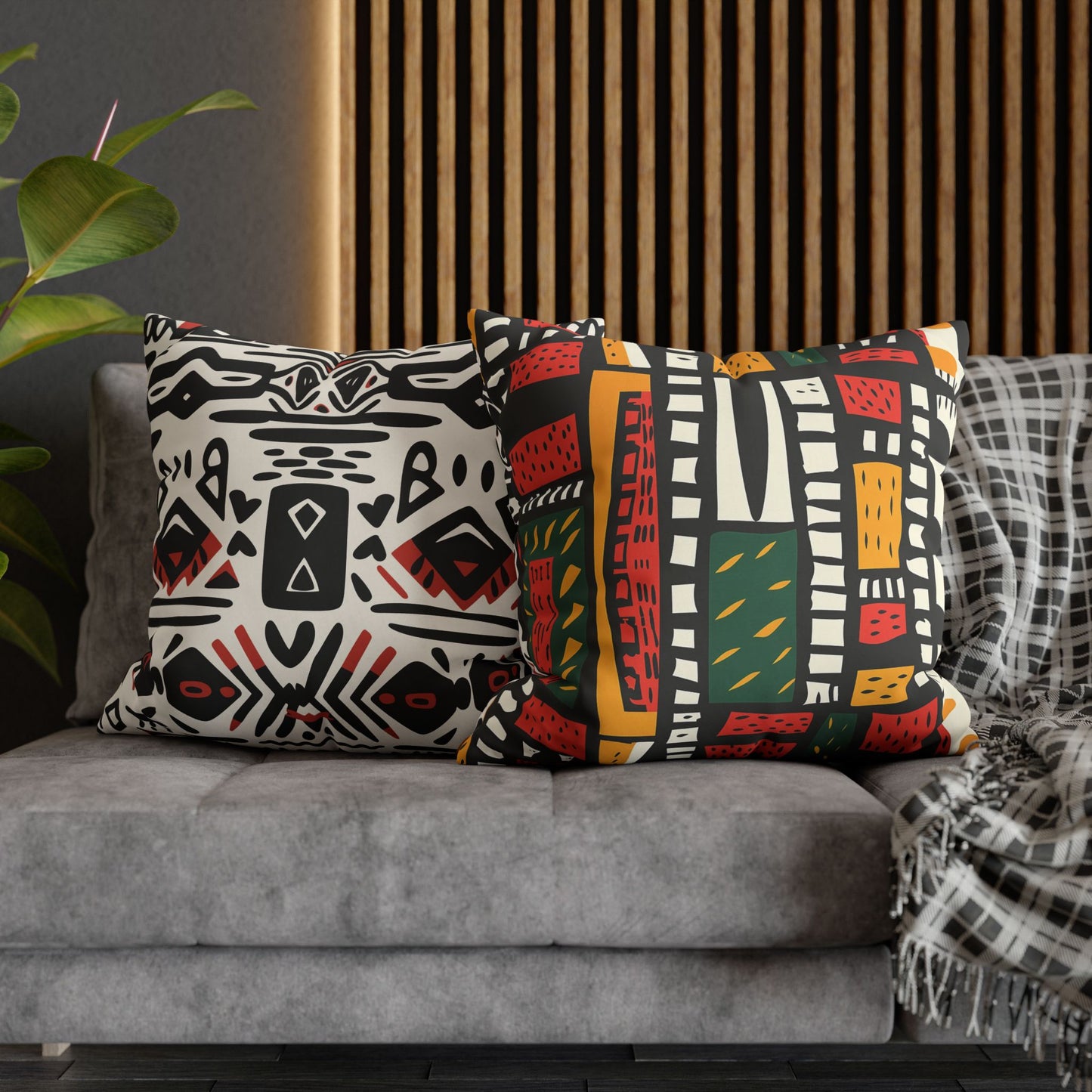 Tribal Harmony Square Poly Canvas Pillowcase