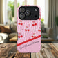 Personalized Cherry Blossom Dreams Tough Magnetic MagSafe® iPhone® 13, 14, 15, 16, 17, Pro, Pro Max, Plus Cases.— Pink Retro (Custom Name)