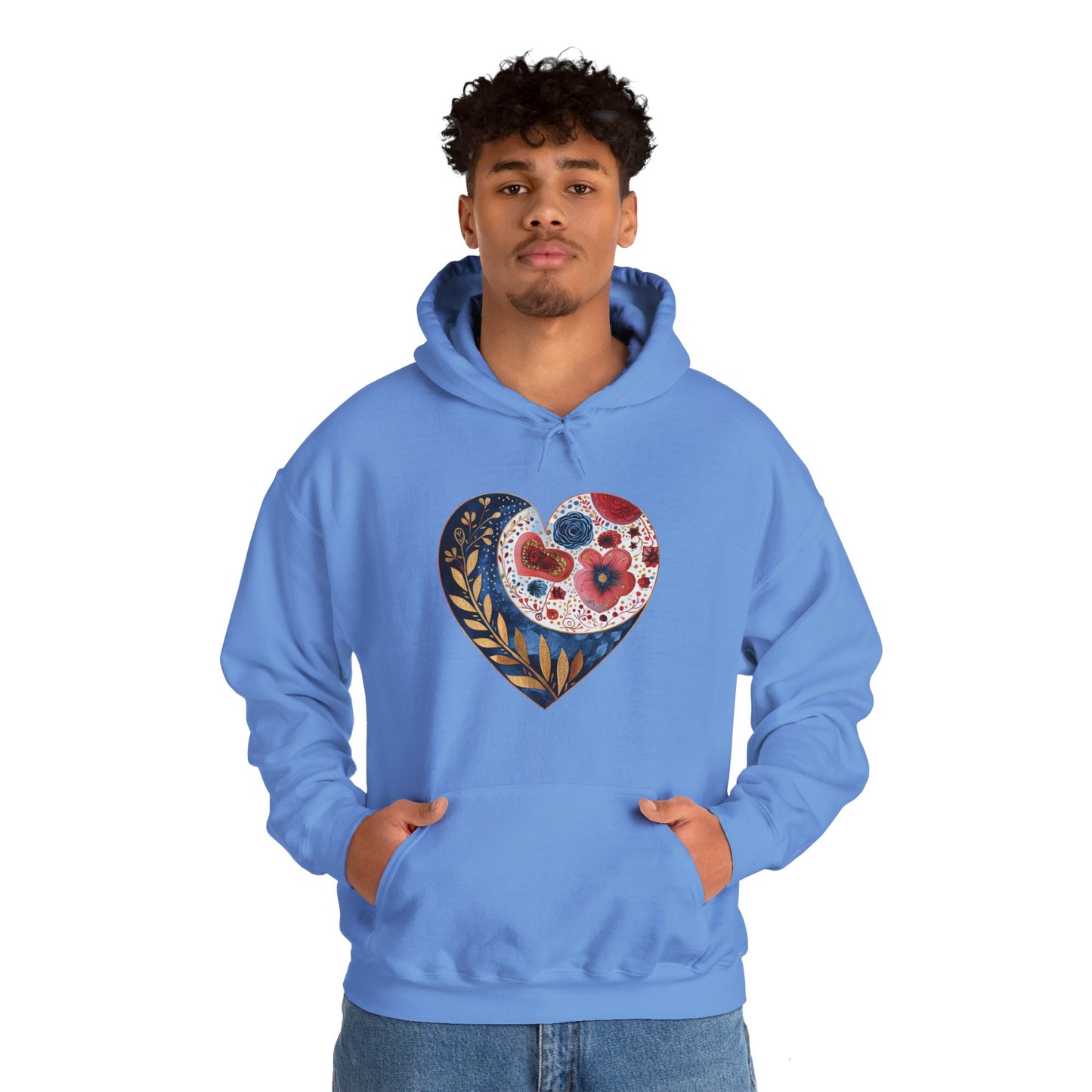 Floral Heart Unisex Heavy Blend™ Hooded Sweatshirt