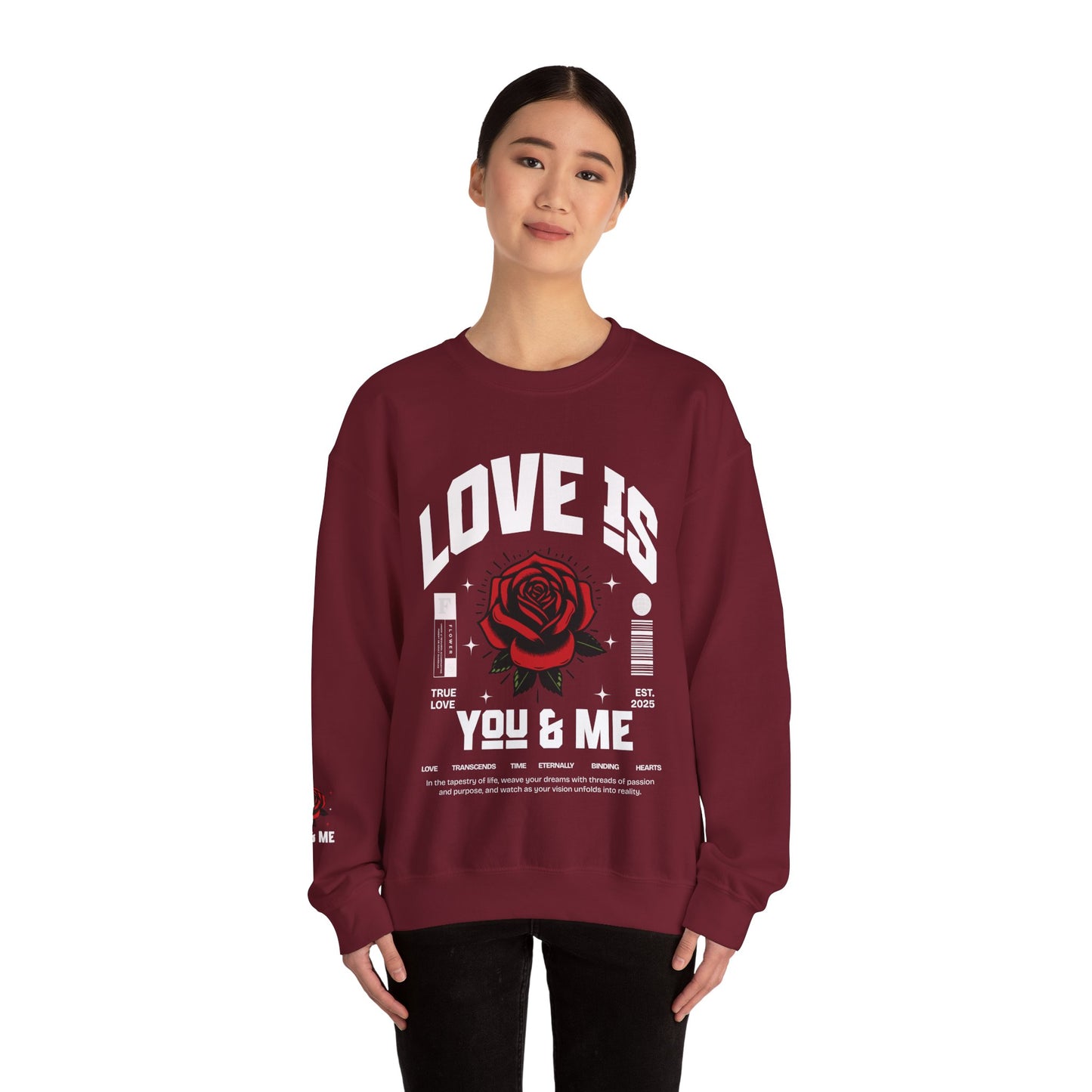 Love is ... Valentines Unisex Heavy Blend™ Crewneck Sweatshirt.