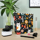 Whimsical Feline Garden Cotton Cosmetic Bag