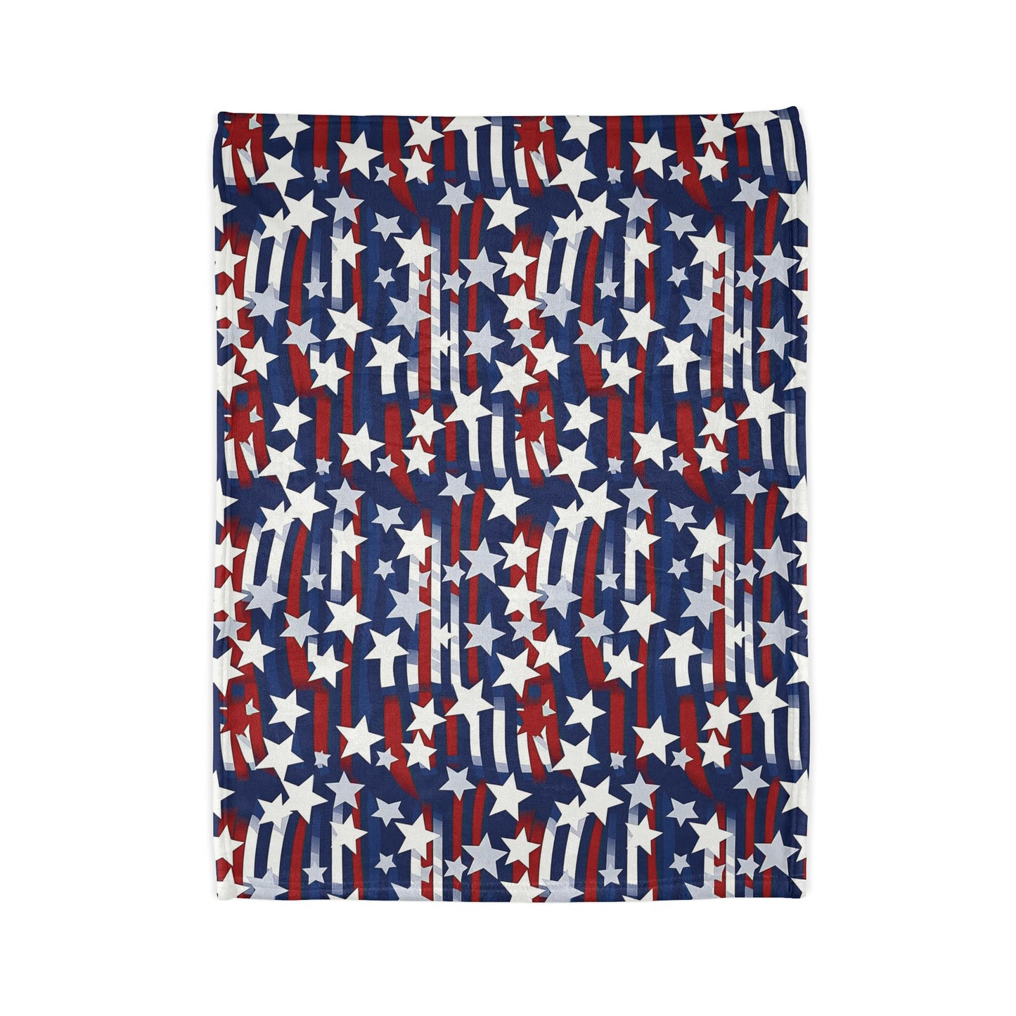 Patriotic Waves Soft Minky Blanket