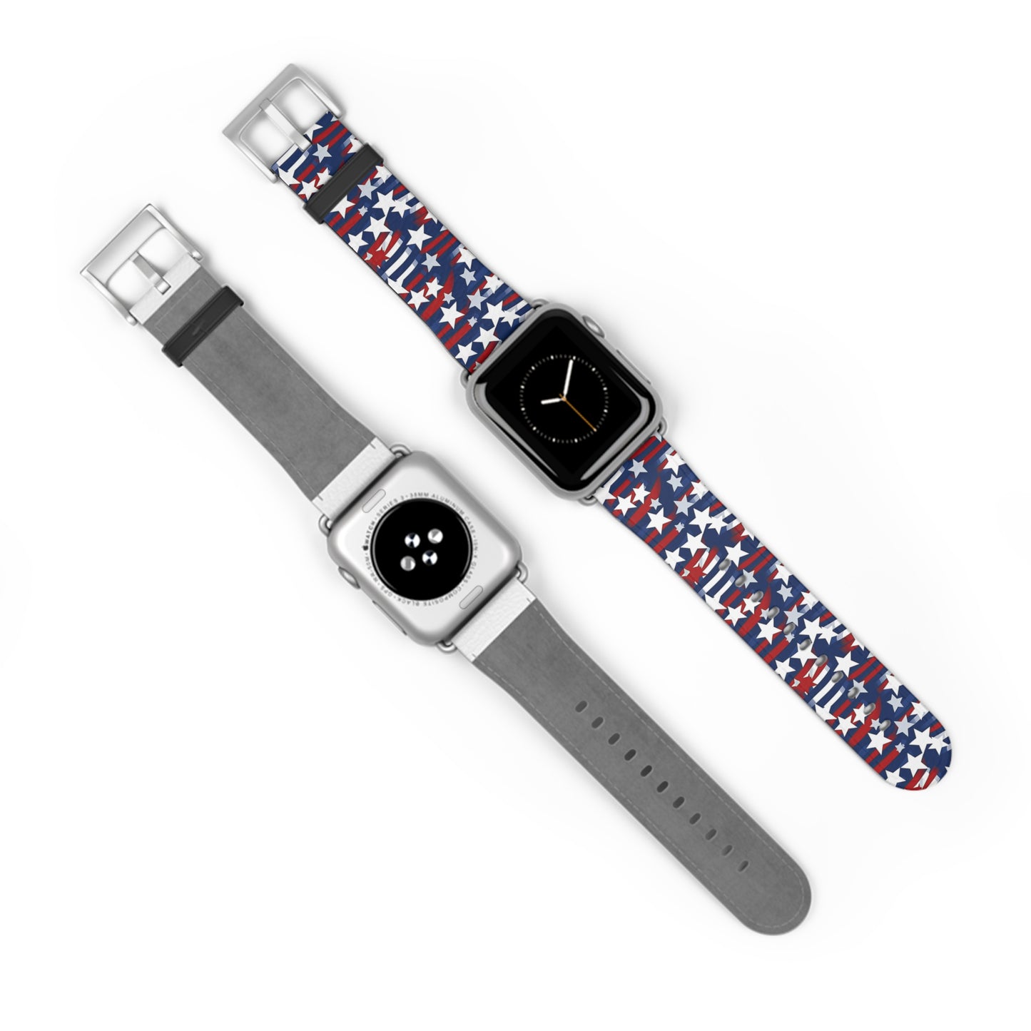 Patriotic Waves - Red, White & Blue Stars | USA Flag Design