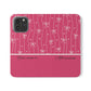 Personalized Pink Bow Coquette Flip iPhone and Samsumg Case — Custom Name or Affirmation Wallet Cover