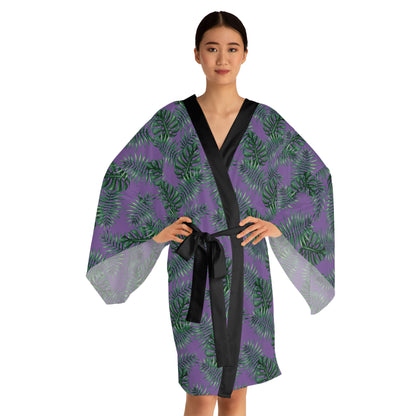 Purple Tropical Bliss Serenity Kimono Robe (AOP)