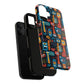 Urban Totem Vibe Tough iPhone Magnetic Case, Colorful Bohemian Art, Unique Gift for Him/Her, Holiday Accessory, iPhone Protection, MagSafe iPhone Case.