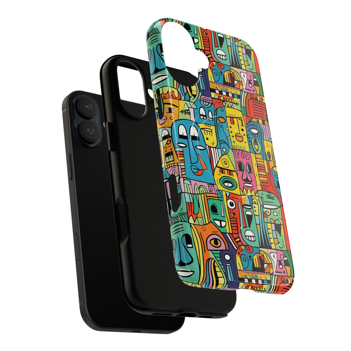 Vibrant Art Magnetic Phone Case, Colorful Protector, Unique iPhone Case, Gift for Artists, Trendy Tech Accessory