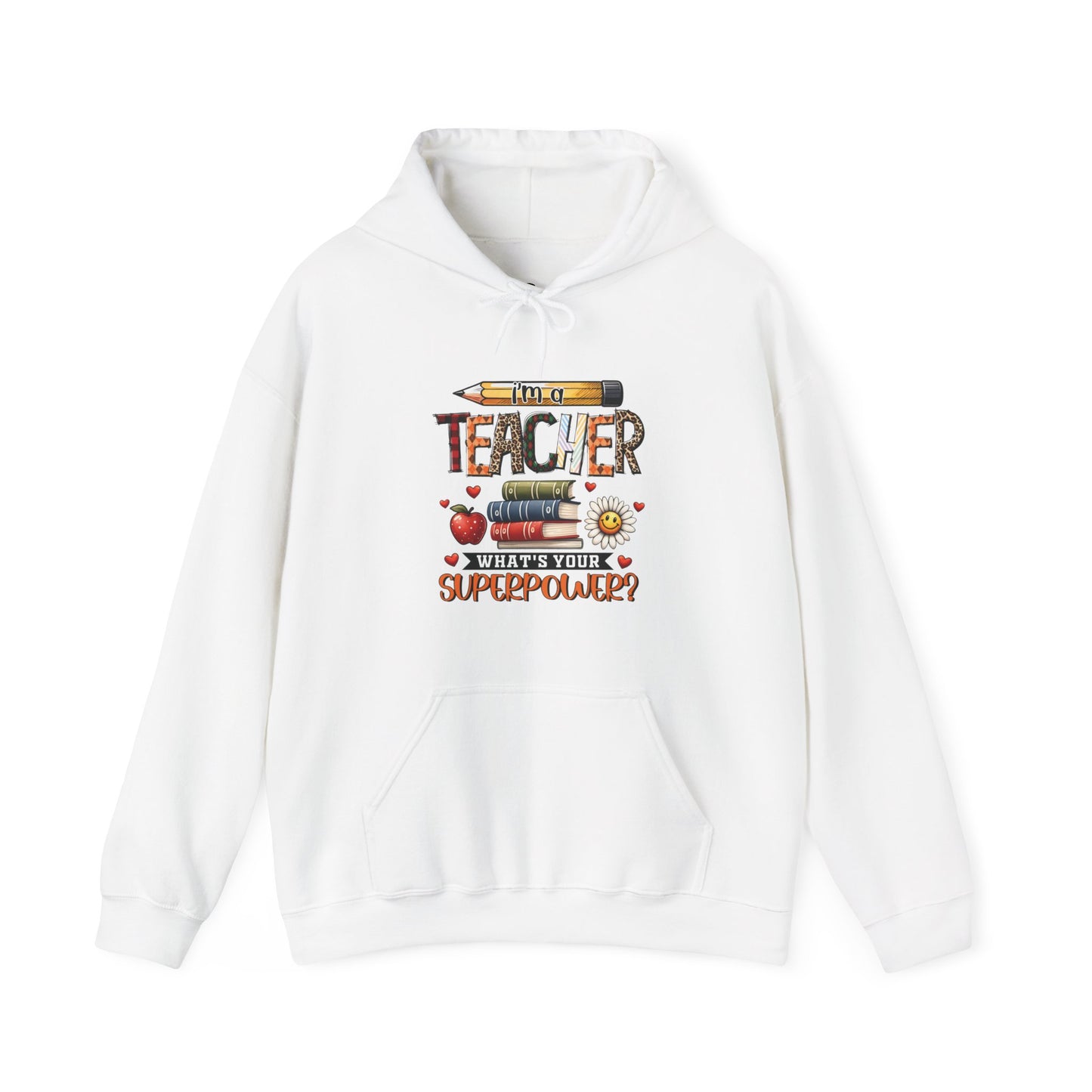 Teachers are Heros Unisex Heavy Blend™ Hooded Sweatshirt