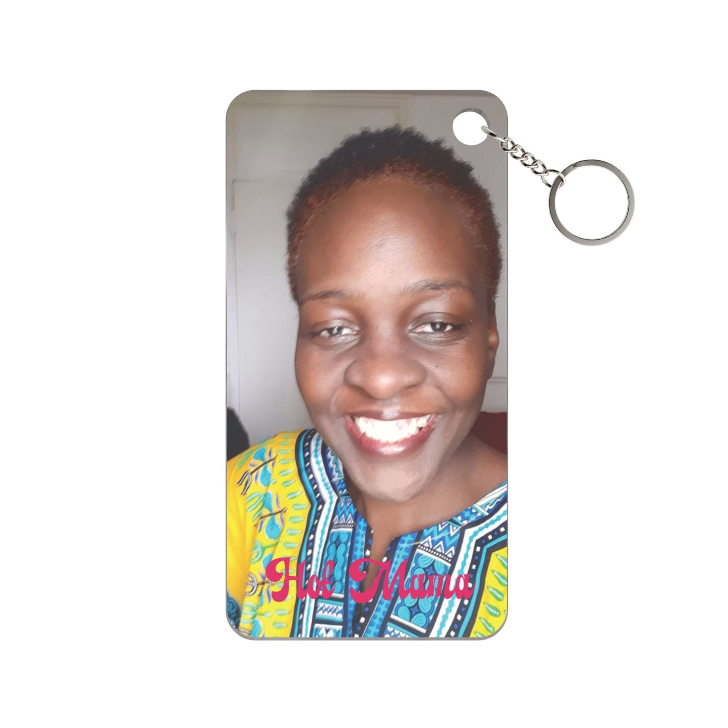 Personalized Photo Keychain Charm – Custom Rectangular Keyring.