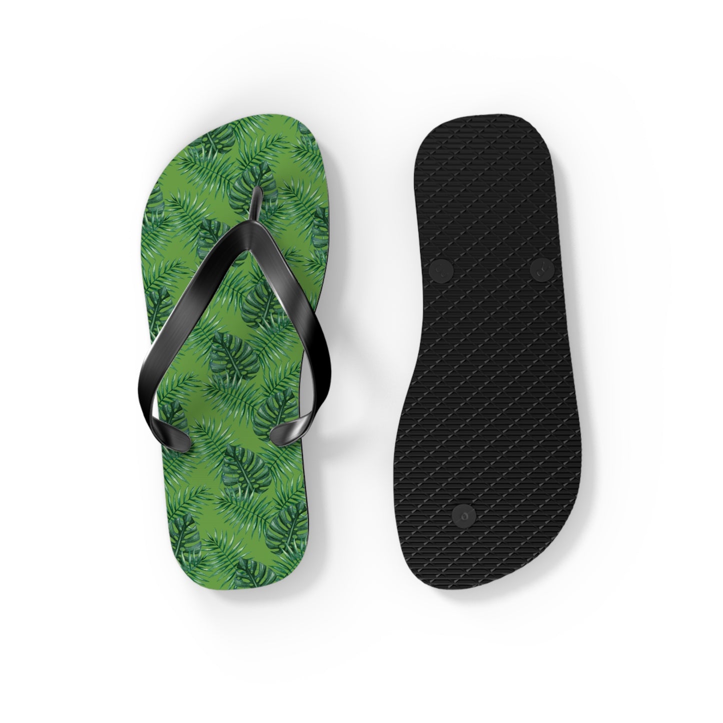 Green Tropical Bliss Flip Flops