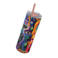 Psychedelic Visions Maars Maker Skinny Matte Tumbler, 20oz (PY)