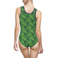 Green Tropical Bliss Women's Classic One-Piece Swimsuit (AOP)