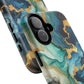 Ocean Quartz Luxe Marble Pattern Tough Magnetic iPhone Case, Phone Accessories, Luxury Gift, Durable iPhone Cover, Unique Design for iPhone Users.
